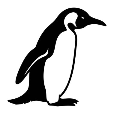 Penguen simgesi izole edilmiş işaret sembolü vektör illüstrasyonu- yüksek kaliteli siyah sitili vektör simgeleri. EPS 10