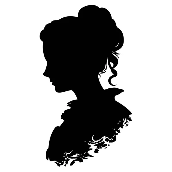 Victorian woman profile silhouette