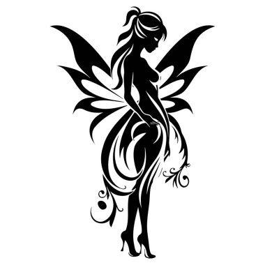 Güzel peri. Vektör illüstrasyonu EPS 10