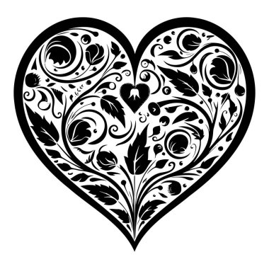 Sevgililer Günü için sevgi sembolü, tişörtler ve tekstil, kumaş ürünleri, moda trendleri, logolar, amblemler, kartlar, web simgeleri vs. Vektör