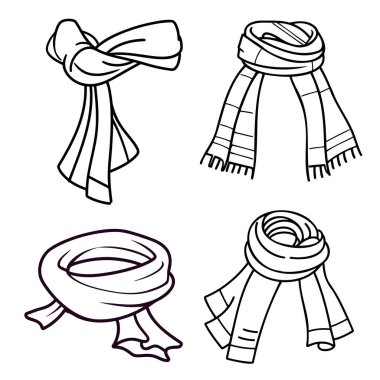 Siyah beyaz eşarp logoları..