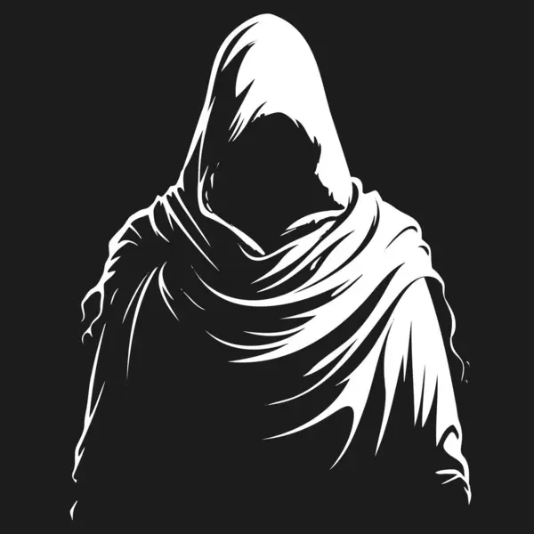 Karanlık ve esrarengiz bir siluet. Kapüşonlu bir figür. Gölgelerle gizlenmiş, gizemli bir hava yayıyor..