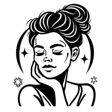 Huzurlu ve zarif bir sanat eseri. Bir kadın başını elinde dinlendiriyor. Zarif bir detay ve barışçıl bir ifadeyle..