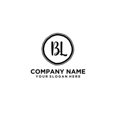 Kişisel ya da İş Markaları için Zarif El Yazması BL Monogram Logo Koleksiyonu