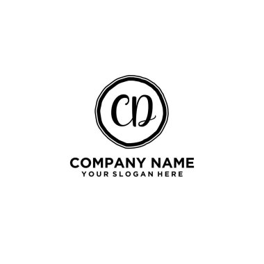 Kişisel ya da İş Markaları için Zarif El Yazısı CD Monogram Logo Koleksiyonu