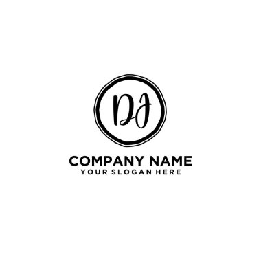 Kişisel ya da İş Markaları İçin Zarif El Yazısı DJ Monogram Logo Koleksiyonu