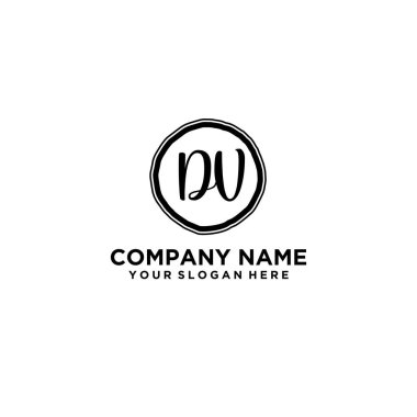 Kişisel ya da İş Markaları için Zarif El Yazısı DV Monogram Logo Koleksiyonu