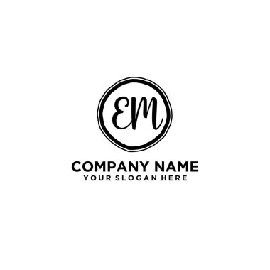 Kişisel ya da İş Markaları için Zarif EM Monogram Logo Koleksiyonu