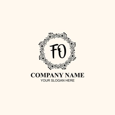 Fo Zarif Çiçekli Butik ya da Kişisel Marka Logoları