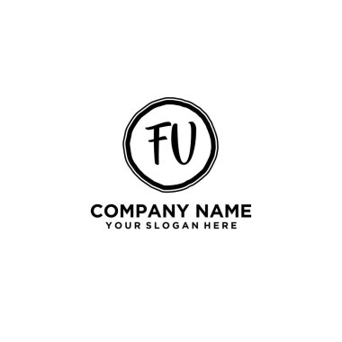 Kişisel ya da İş Markaları için Zarif El Yazması FV Monogram Logo Koleksiyonu