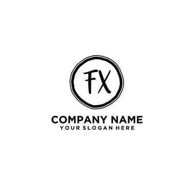 Kişisel ya da İş Markaları için Zarif El Yazması FX Monogram Logo Koleksiyonu