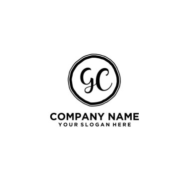 Kişisel ya da İş Markaları için Zarif El Yazısı GC Monogram Logo Koleksiyonu