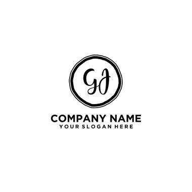Kişisel ya da İş Markaları İçin Zarif El Yazısı GJ Monogram Logo Koleksiyonu