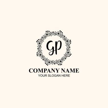 Butik veya Kişisel Markalar İçin G Zarif Çiçek Monogramı Logoları