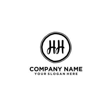 Kişisel ya da İş Markaları için Zarif HH Monogram Logo Koleksiyonu