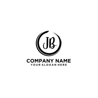Butik veya Kişisel Markalar için JB Zarif Çiçek Monogramı Logoları