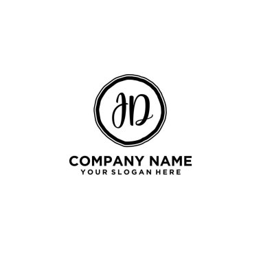 Kişisel ya da İş Markaları için Zarif El Yazısı JD Monogram Logo Koleksiyonu