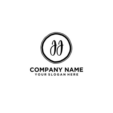 Kişisel ya da İş Markaları için Zarif El Yazısı JJ Monogram Logo Koleksiyonu