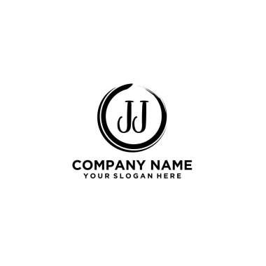 Butik veya Kişisel Markalar için JJ Zarif Çiçek Monogramı Logoları