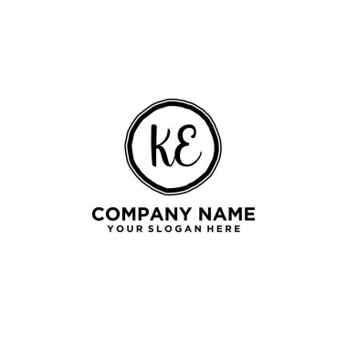 Kişisel ya da İş Markaları için Zarif El Yazması K Monogram Logo Koleksiyonu