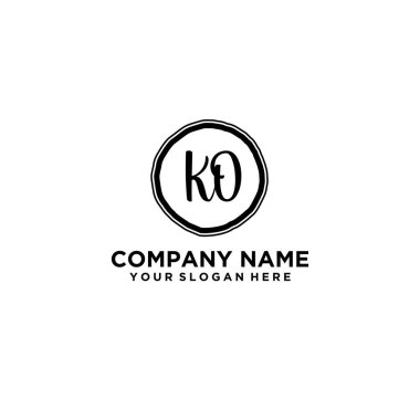 Kişisel ya da İş Markaları için Zarif KO Monogram Logo Koleksiyonu
