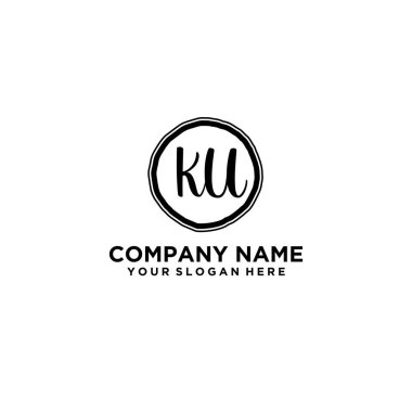 Kişisel ya da İş Markaları için Zarif KU Monogram Logo Koleksiyonu