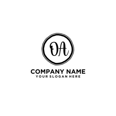 Kişisel ya da İş Markaları için Zarif El Yazısı OA Monogram Logo Koleksiyonu