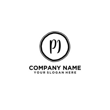 Kişisel ya da İş Markaları için Zarif El Yazısı PT Monogram Logo Koleksiyonu