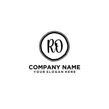 Kişisel ya da İş Markaları için Zarif RO Monogram Logo Koleksiyonu
