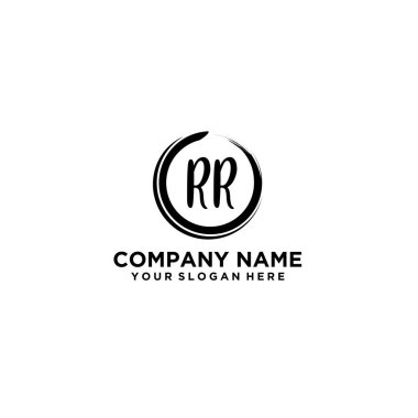 Butik veya Kişisel Markalar için R Zarif Çiçek Monogramı Logoları