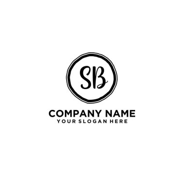 Kişisel ya da İş Markaları için Zarif El Yazısı SB Monogram Logo Koleksiyonu