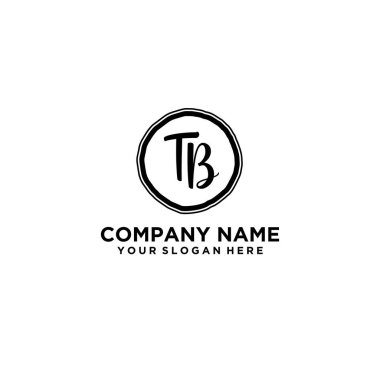 Kişisel ya da İş Markaları için Zarif El Yazısı TB Monogram Logo Koleksiyonu