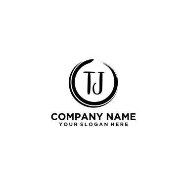 Butik veya Kişisel Markalar İçin TJ Zarif Çiçek Monogramı Logoları