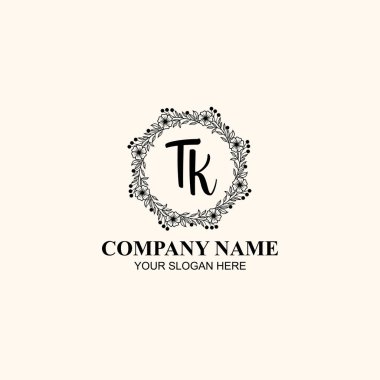 Butik veya Şahsi Markalar İçin Tezahürat Çiçeği Monogram Logoları