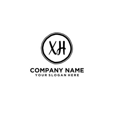 Kişisel ya da İş Markaları için Zarif XH Monogram Logo Koleksiyonu