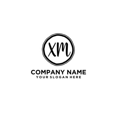 Kişisel ya da İş Markaları için Zarif El Yazısı XM Monogram Logo Koleksiyonu