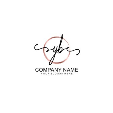 Çiçek El Yazısı Tasarımı ile Zarif YB Baş Logosu