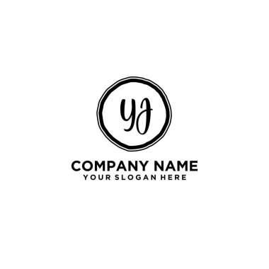 Kişisel ya da İş Markaları için Zarif El Yazısı YJ Monogram Logo Koleksiyonu