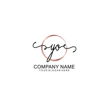 Çiçek El Yazısı Tasarımlı Zarif YO Baş Logosu
