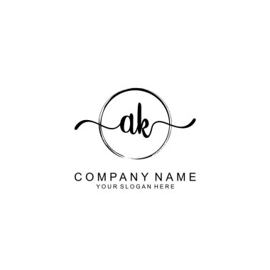 AK Minimalist İmza Logo Tasarımı Koleksiyonu
