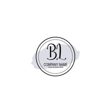 Çiçek ve Minimalist Dokunuşlu Zarif BL El Yazısı Logosu