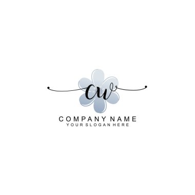 Zarif Çerçeve Elemanlarıyla Kadın El Yazısı Logosu