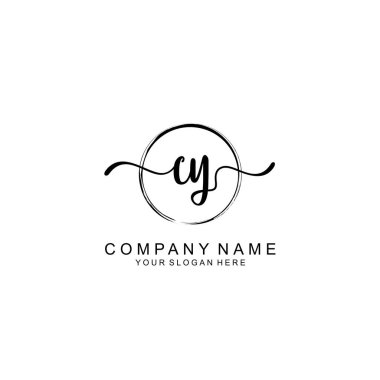 CY Minimalist İmza Logosu Tasarımı Koleksiyonu