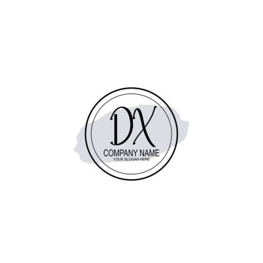 Çiçek ve Minimalist Dokunuşlu Zarif DX El Yazısı Logosu