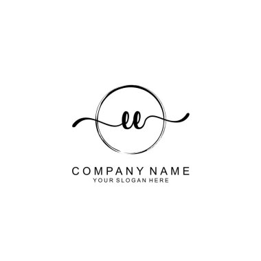 EE Minimalist İmza Logosu Tasarımı Koleksiyonu