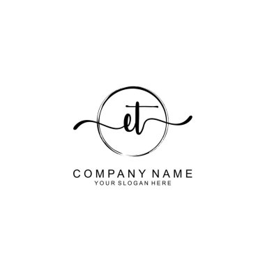 ET Minimalist İmza Logosu Tasarımı Koleksiyonu