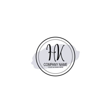 Çiçek ve Minimalist Dokunuşlu Zarif Hong Kong El Yazısı Logosu