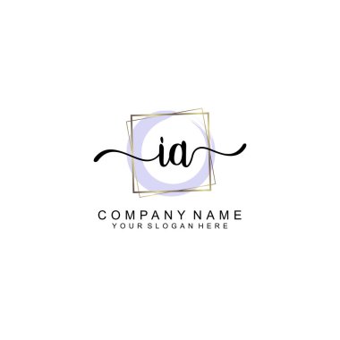 Zarif Çerçeve Elemanlarıyla Kadın El Yazısı IA logosu