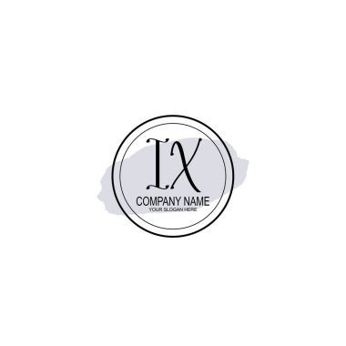 Çiçek ve Minimalist Dokunuşlu Zarif IX El Yazısı Logosu