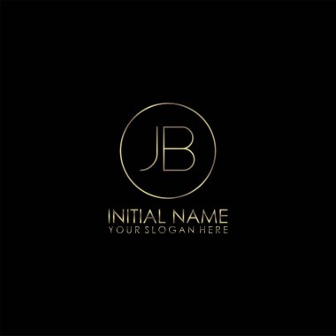 Lüks JB İlk Logo Tasarımı Zarif Altın ve Gül Altın Temaları